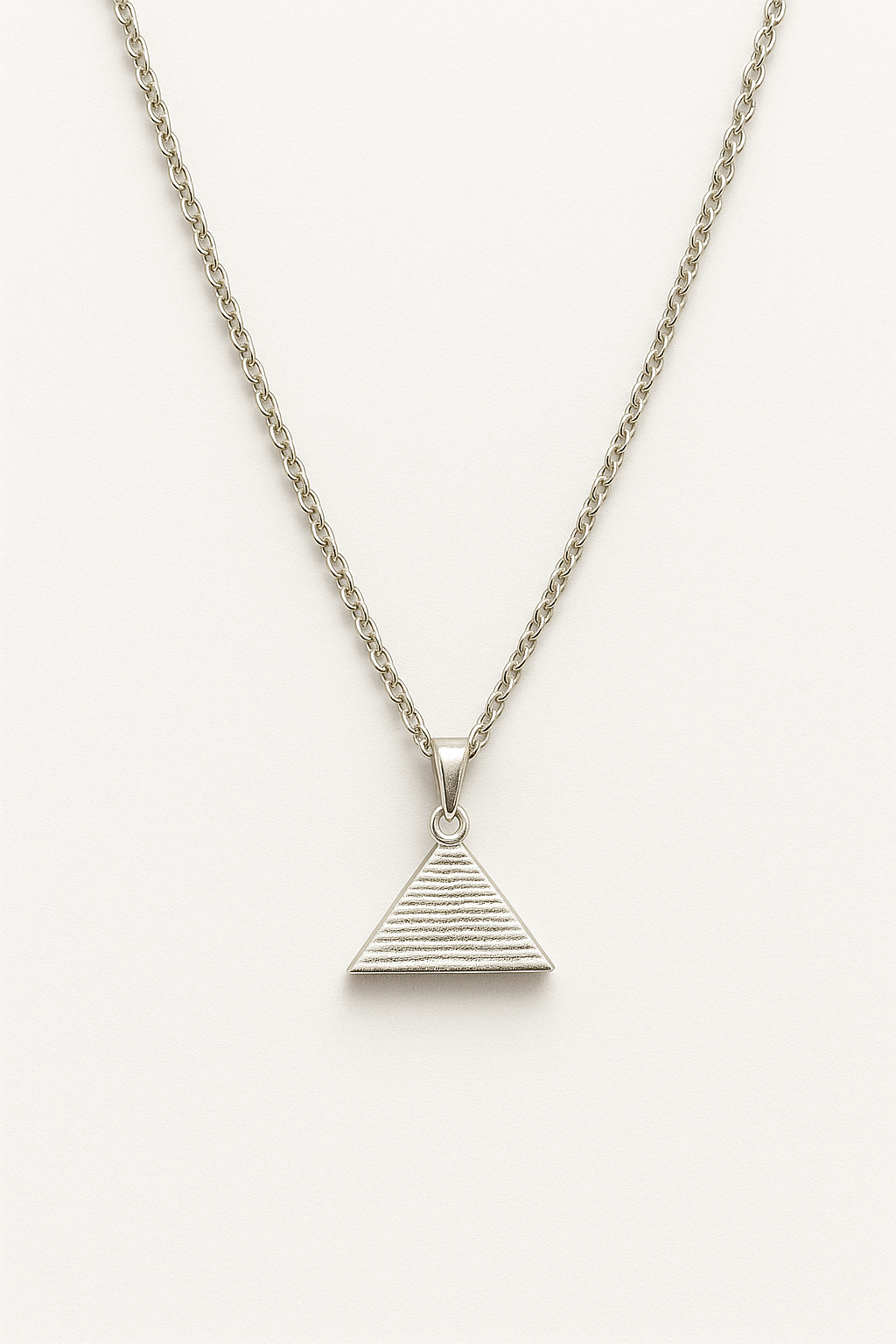 925 Sterling Silver Braided Necklace with Pyramid Pendant | Bold, Symbolic, and Timeless | Fine Jewelry