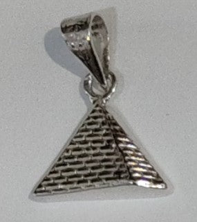 Pyramid Pendant 925 Sterling Silver with Platinum Finish | Symbol of Power, Balance & Higher Consciousness | Fine Jewelry