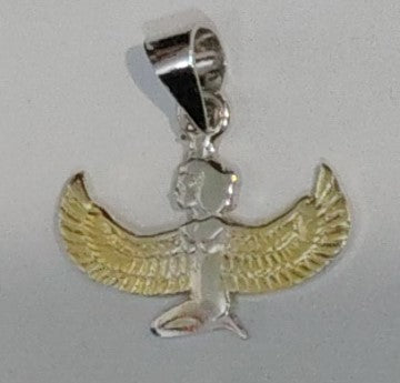 Isis Pendant – 925 Silver with Gold Plating | Symbol of Divine Femininity, Healing & Protection