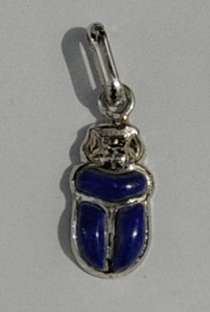 Scarab Pendant – 925 Sterling Silver with Lapis Lazuli Stone | Ancient Symbol of Protection, Wisdom & Transformation