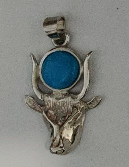 Sterling Silver Deer Head Pendant with Genuine Turquoise | A Bold Tribute to Nature & Spirit | Fine Jewelry