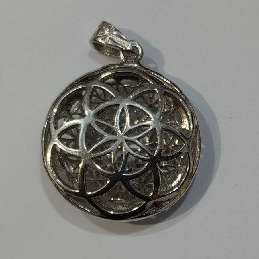 Sterling Silver Bombé Mesh Pendant – A Modern Statement of Texture, Elegance & Timeless Craftsmanship