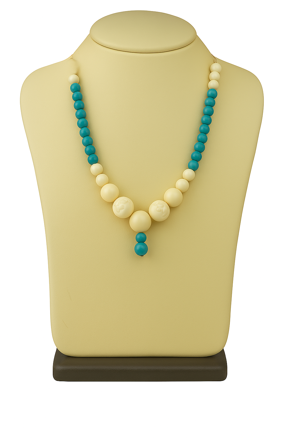 Ivory and Turquoise Necklace – Natural Grace Meets Vibrant Energy