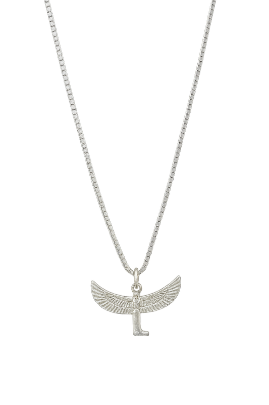 925 Sterling Silver Box Chain with Isis Pendant | Empowerment in Elegant Form | Fine Jewelry