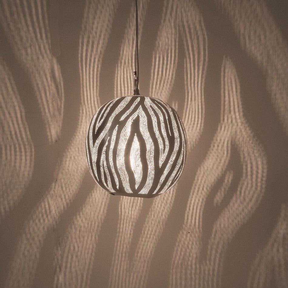 Moroccan Lamp Hanging | Lunar Ball Silver - Moroccan Lamps