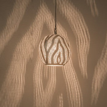 Moroccan Lamp Hanging | Lunar Ball Silver - Moroccan Lamps