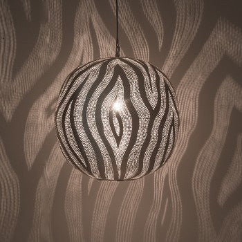 Moroccan Lamp Hanging | Lunar Ball Silver - Moroccan Lamps